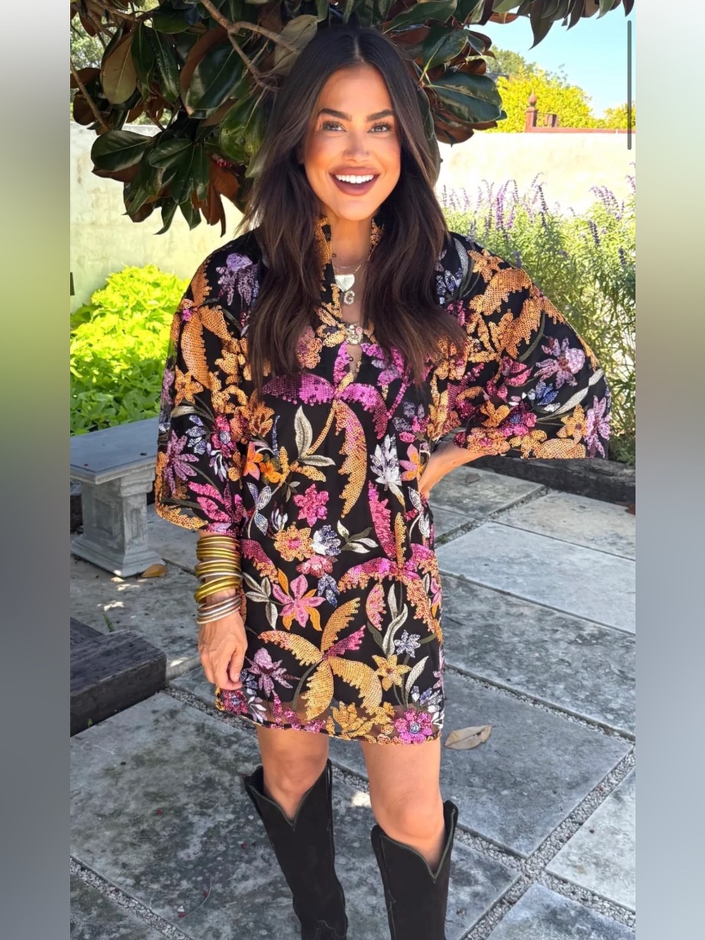 Buddy Love Black Peacock Dress